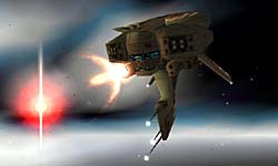 Hive Frigate fires one of its main cannon